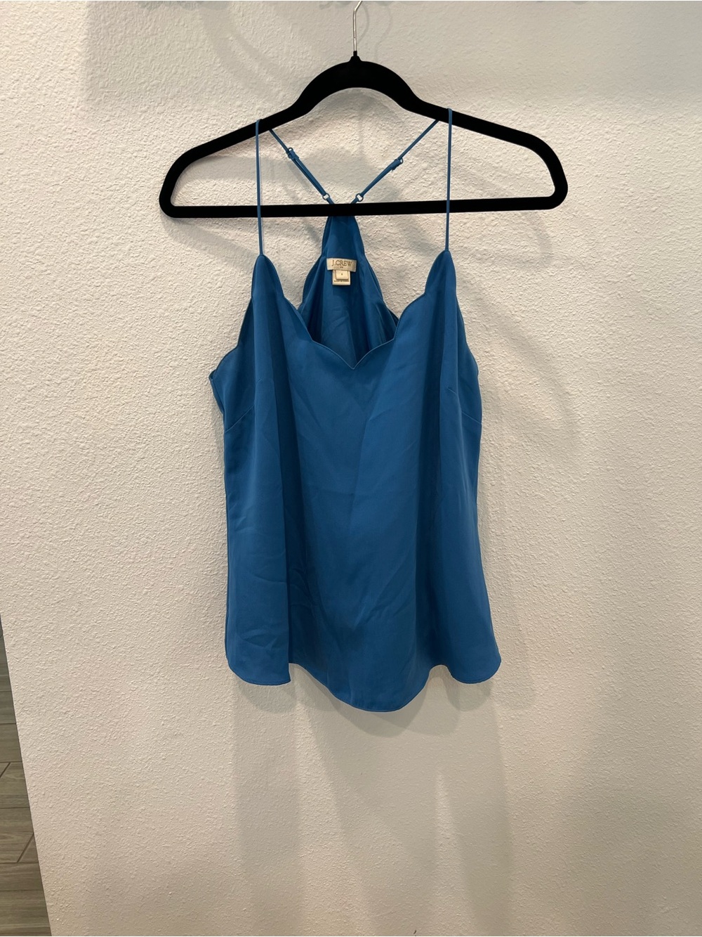 J. Crew Blue Silk-Feel V-Neck Cami